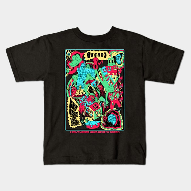 Flying Microtonal Banana Aficionado - King Gizzard and The Lizard Wizard Kids T-Shirt by Insect Exoskeleton